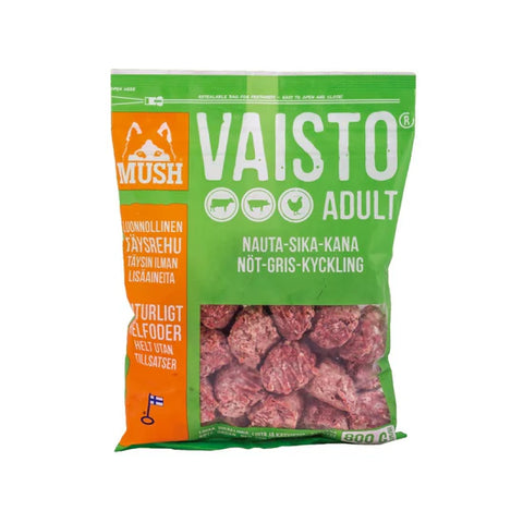[急凍貨品] MUSH VAISTO 急凍狗糧 - 原始系列 - 極光豬+牛雞配方 3kg