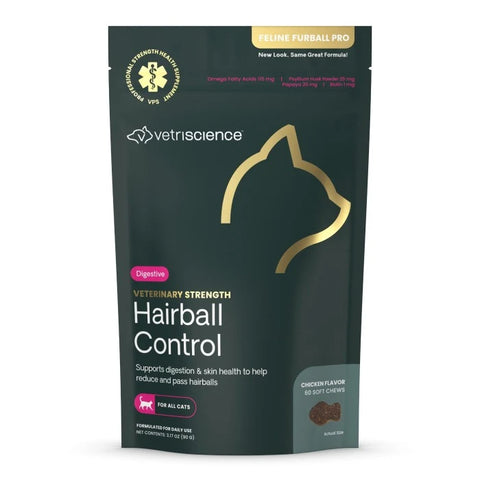 Vetri Feline Furball PRO (60 Chews) 貓貓去毛球小食 (60粒)[新舊包裝隨機發出]