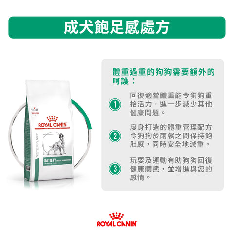 Royal Canin - 成犬飽足感處方糧 / Satiety Support For Dogs