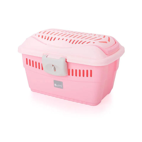 Jolly Pet Carrying Basket (Includes Rubber Bottom Net) - Pink