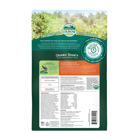 Oxbow Organic Adult Rat Food - 3lb