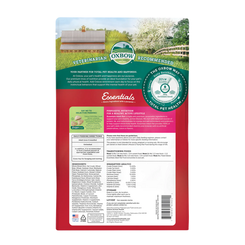 Oxbow Essentials Adult Rat Food - 3lb