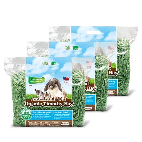 Joy &amp; Fibre USA Organic Timothy Grass - 40oz x 3 Packs
