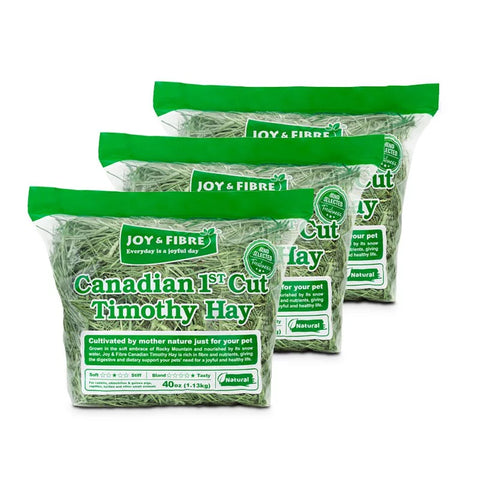 Joy &amp; Fibre Canadian Timothy Grass (Unboxed) - 40oz 3 Packs