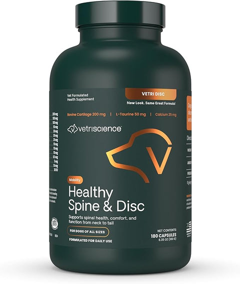 VetriScience - Vetri Disc (Spine Supplement For Dogs) 脊椎寶 犬隻硫酸軟骨素膠囊 (180粒) [新舊包裝隨機發出]