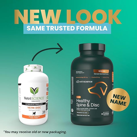 VetriScience - Vetri Disc (Spine Supplement For Dogs) 脊椎寶 犬隻硫酸軟骨素膠囊 (180粒) [新舊包裝隨機發出]