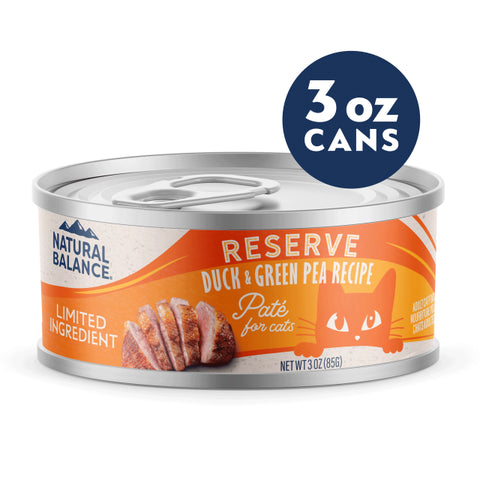 NATURAL BALANCE - 貓用肉醬罐3oz (雞肉&青豆 / 鴨肉&青豆 / 三文魚&青豆)