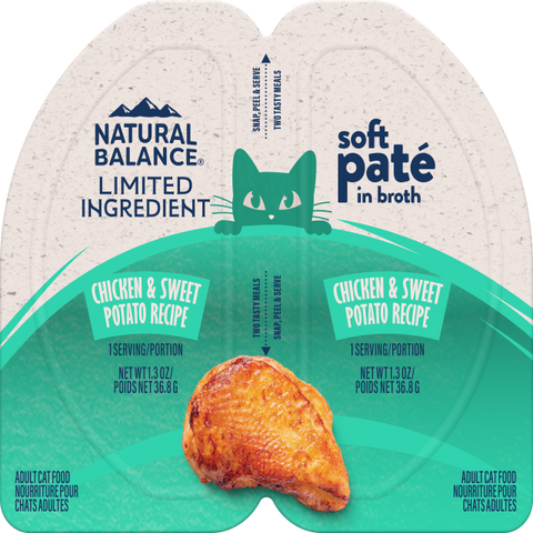 NATURAL BALANCE - 貓用滋味杯2.6oz (雞肉&甜薯 / 鴨肉&甜薯 / 三文魚&甜薯)