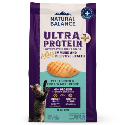 NATURAL BALANCE - Ultra Protein+ 超‧頂級系列 - 雞肉全貓糧 (免疫和消化健康)