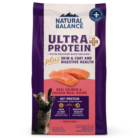 NATURAL BALANCE - Ultra Protein+ 超‧頂級系列 - 三文魚雞肉全貓糧 (皮毛和消化健康)