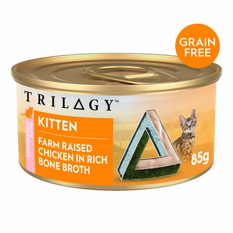 TRILOGY Cat Meat Broth Stock Can - Chicken for Kittens 85g