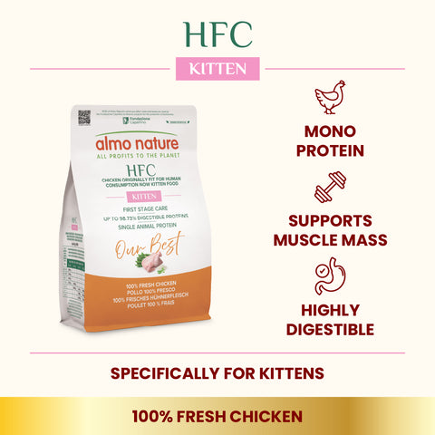 Almo Nature HFC Kitten Food - Fresh Chicken 1.2kg