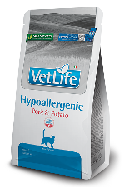 Farmina VetLife Prescription Diet Feline Hypoallergenic (Pork &amp; Potato) 1.5kg