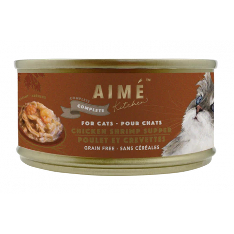 Aime Kitchen 殿堂主食系列 - 無穀物均衡貓罐 - 幼滑雞肉鮮蝦 85g