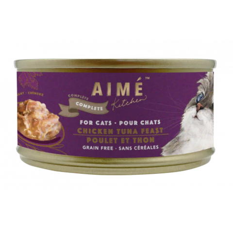 Aime Kitchen 殿堂主食系列 - 無穀物均衡貓罐 - 滑雞蒸吞拿魚塊 75g
