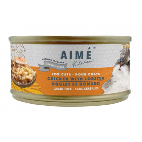 Aime Kitchen 殿堂主食系列 - 無穀物獨特營養貓罐 - 招牌嫩雞伴龍蝦肉 85g
