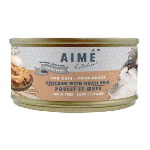 Aime Kitchen 殿堂主食系列 - 無穀物獨特營養貓罐 - 滋味嫩雞配鵪鶉蛋 85g