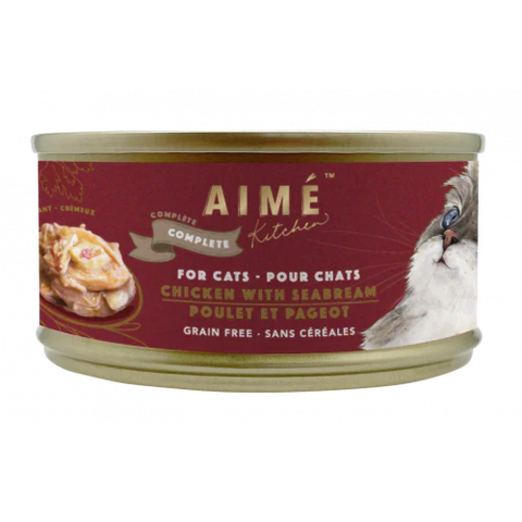 Aime Kitchen 殿堂主食系列 - 無穀物均衡貓罐 - 汁煮滑雞配鯛魚肉 85g