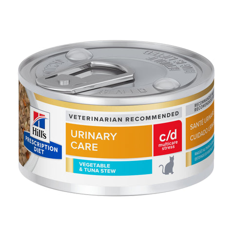 Hill's - C/D Stress 貓泌尿道減壓配方罐頭- 吞拿魚+菜2.9oz / Feline c/d Multicare "Stress" Tuna & Vegetable Stew - 2.9oz