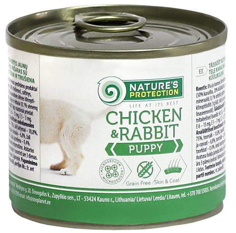 Nature's Protection - 幼犬濕糧罐頭(兔肉&雞肉) 200g