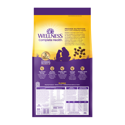 Wellness Complete Adult Dog Dry Food - Grain-Free Chicken