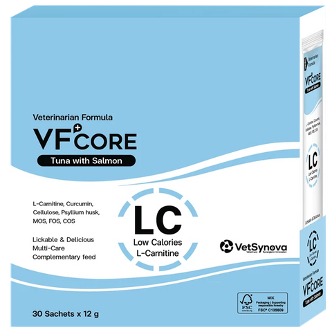 VF+Core 貓咪吞拿魚配三文魚肉泥 (低卡路里助燃脂肪配方) 一盒30包