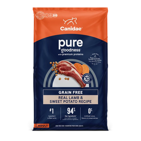 Canidae PURE Grain Free Dry Dog Food - Lamb and Pea Formula 24lb
