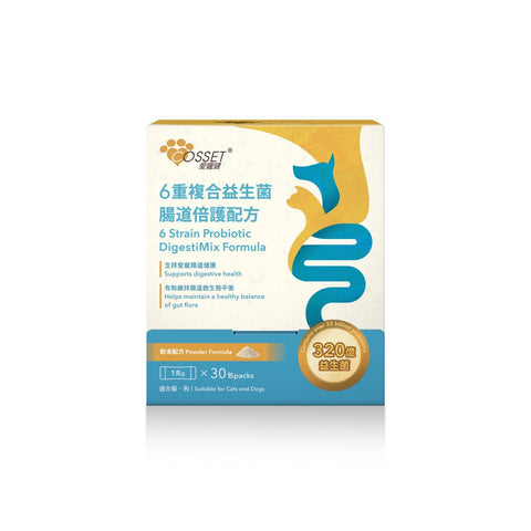 Cosset 6重複合益生菌腸道倍護配方30包裝