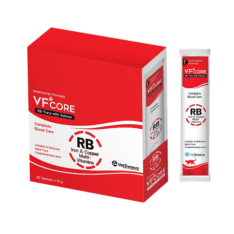 VF+Core Cat Tuna with Salmon Puree (Iron and Copper Supplement) 30 Packets per Box
