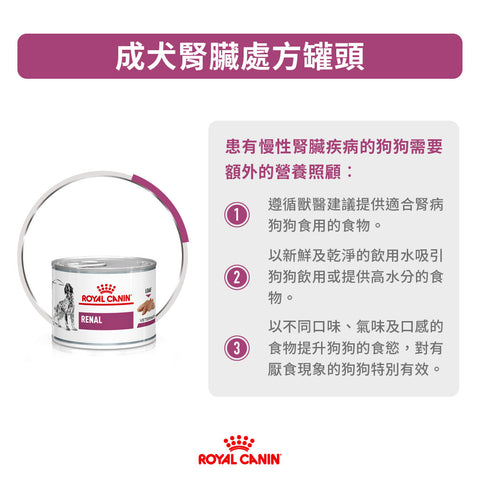 Royal Canin - 成犬腎臟處方罐頭 200g Canine Renal Can 200g