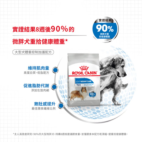 Royal Canin 法國皇家狗乾糧 - 大型犬體重控制加護配方 Maxi Light Weight Care 12kg