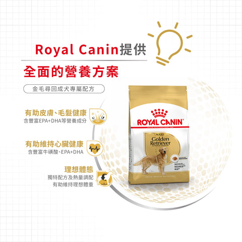 Royal Canin 法國皇家狗乾糧 - 金毛尋回成犬專屬配方 Golden Retriever Adult 12kg