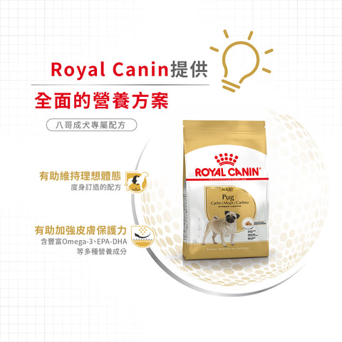 Royal Canin 法國皇家狗乾糧 - 八哥成犬專屬配方 Pug Adult 1.5kg