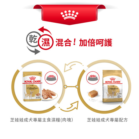 Royal Canin 法國皇家狗濕糧 - 芝娃娃成犬專屬配方 (肉塊) Chihuahua Adult (Loaf) 85g