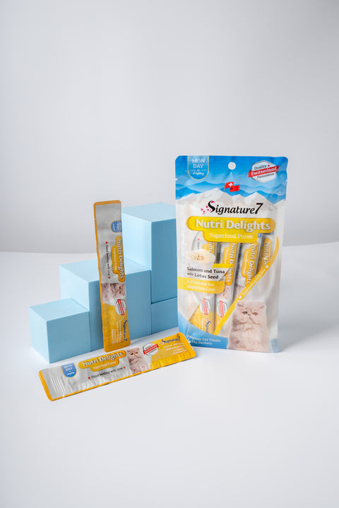 Signature 7 - Nutri Delights Nutritious Minced Meat Snacks / Salmon + Tuna + Lotus Seeds (Intestinal Care) 15g x 4