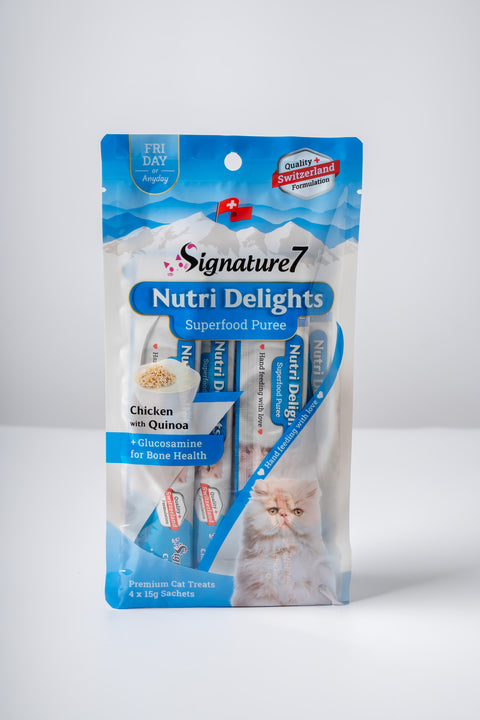 Signature 7 - Nutri Delights 營養肉泥唧唧醬小食 / 雞肉+藜麥(骨骼健康) 15g x 4