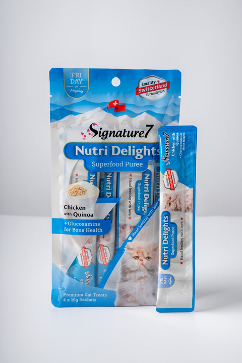 Signature 7 - Nutri Delights 營養肉泥唧唧醬小食 / 雞肉+藜麥(骨骼健康) 15g x 4