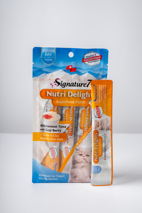 Signature 7 - Nutri Delights Nutritious Minced Meat Snacks / White Tuna + Goji Berry (Skin Care) 15g x 4