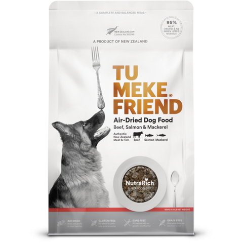 TuMeke Friend 圖米其 超級食物風乾狗糧 ⽜⾁三⽂⿂鯖⿂ 500g