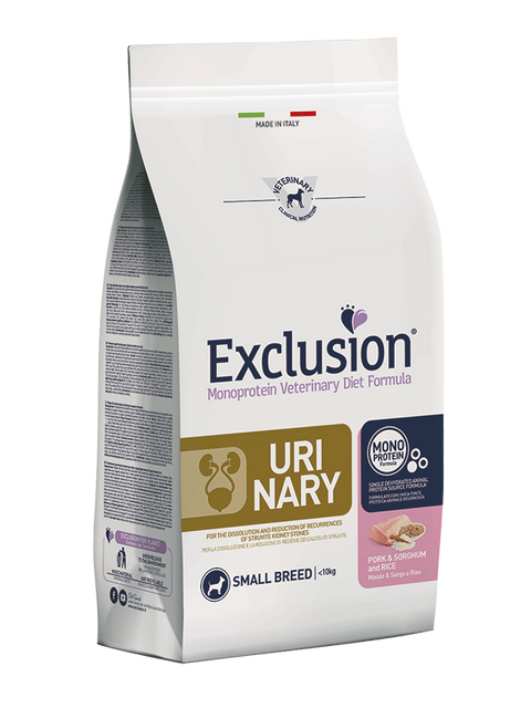 Exclusion  泌尿狗糧豬肉＋高粱屬＋豌 (S) 2kg Urinary Dog Pork, Sorghum & Rice Small 2kg