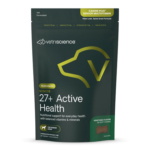 VetriScience Canine Plus Senior Multivitamin 60 Bite- sized Chews 老年犬用綜合營養功能小食 (60粒裝)