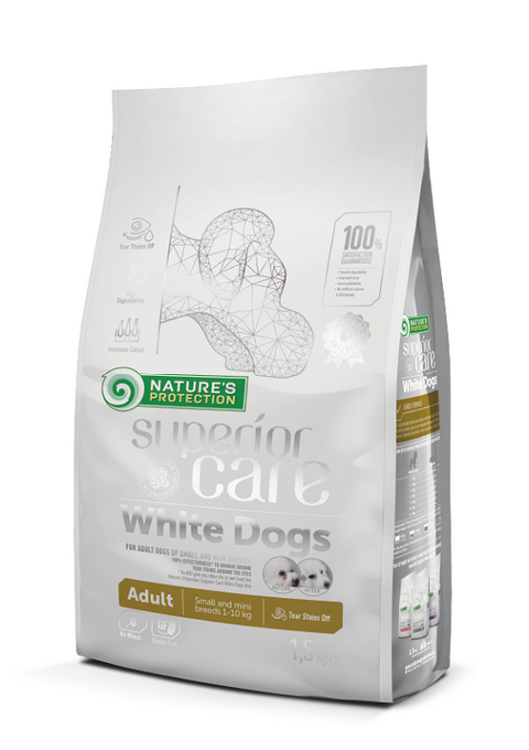 Nature's Protection - White Dog去淚痕美毛狗乾糧 無穀物小型成犬配方(羊肉) / Grain Free White Lamb Adult (Small & Mini Breeds)