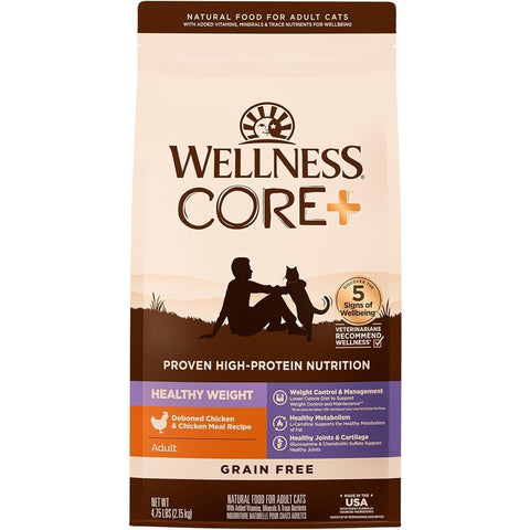 Wellness CORE+ 無穀物貓乾糧 - 體重管理配方4.75lbs