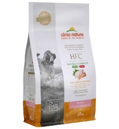 Almo Nature HFC 幼犬糧 - 新鮮雞肉 - 細粒頭 1.2kg