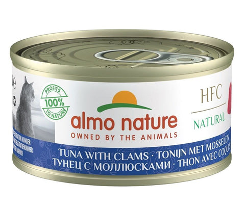 Almo Nature 貓濕糧 - HFC Natural - 蜆肉吞拿魚 70g