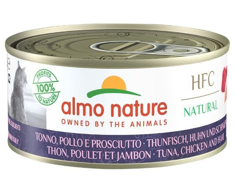 Almo Nature 貓濕糧 - HFC - 美食系列 - 吞拿魚雞肉火腿 70g