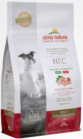 Almo Nature HFC 狗糧 - 新鮮豬肉 - 細粒頭 1.2kg