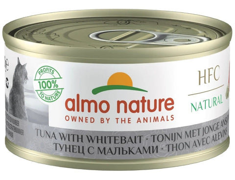 Almo Nature 貓濕糧 - HFC Natural - 吞拿魚白飯魚 150g