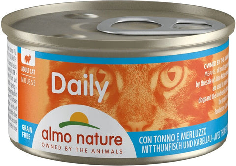 Almo Nature 貓濕糧 - Daily 慕絲系列 - 吞拿魚和鱈魚 85g