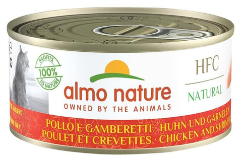 Almo Nature 貓濕糧 - HFC - 雞肉鮮蝦肉配方 150g
